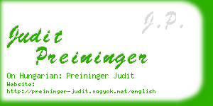 judit preininger business card